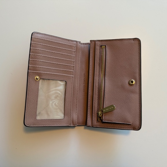 Pink MK Print Wallet - Picture 2 of 3